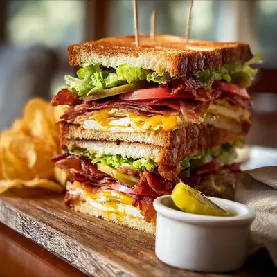 Hearty Cowboy Club Sandwich: A Satisfying Stack