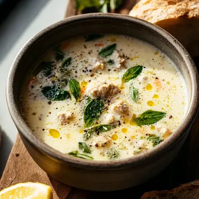 Hearty Creamy Italian Ground Chicken Soup