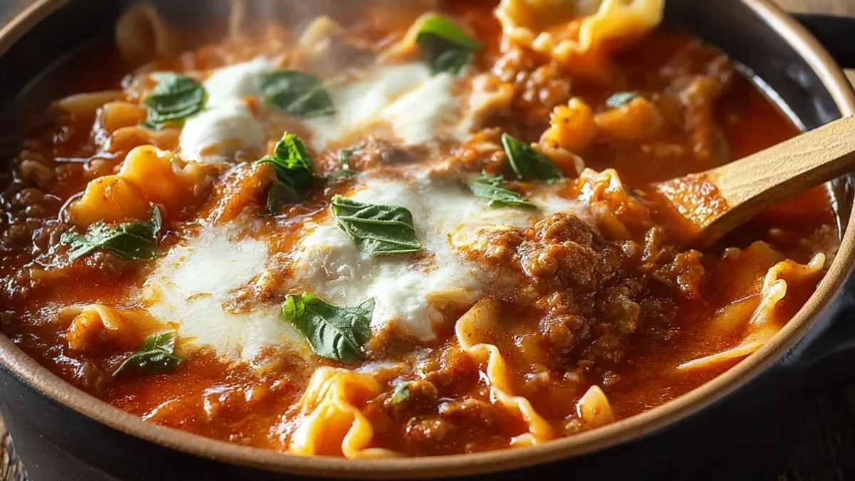 Hearty Crock Pot Lasagna Soup: Weeknight Comfort