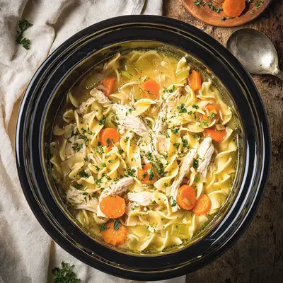 Hearty Crockpot Chicken Noodle Soup for Simple Suppers