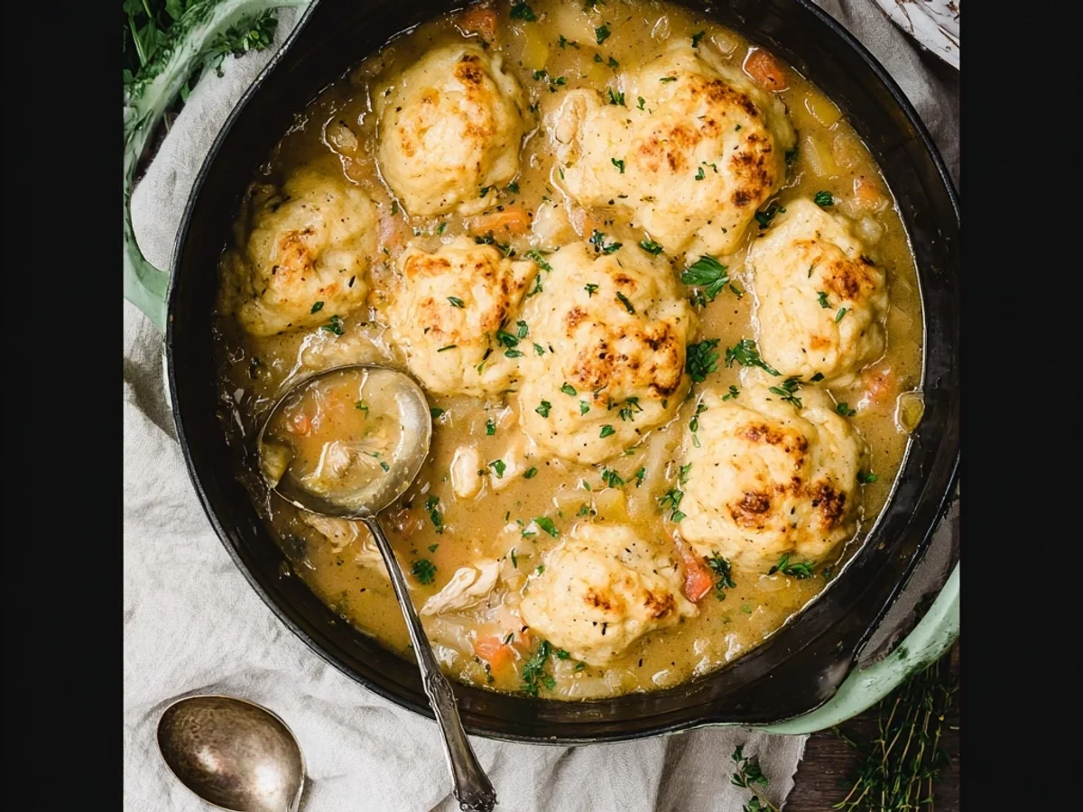 Hearty Dutch Oven Chicken and Dumplings, Just Like Grandma's - Featured Image
