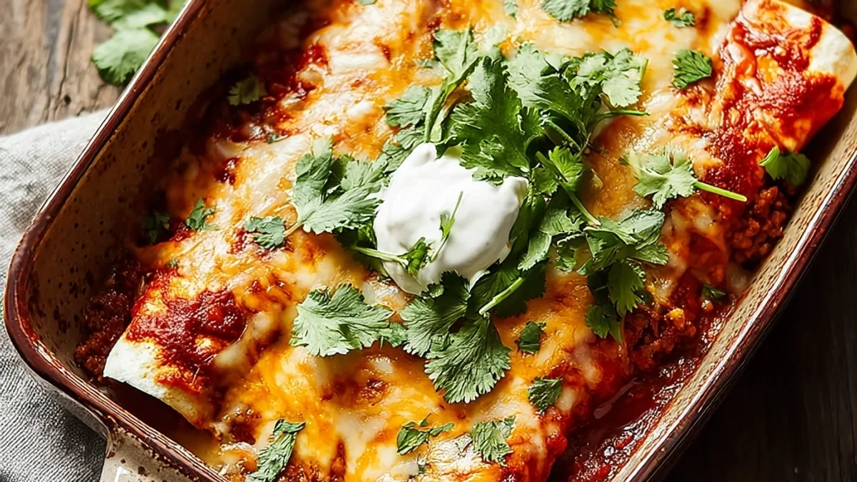Hearty Easy Ground Beef Enchiladas Recipe