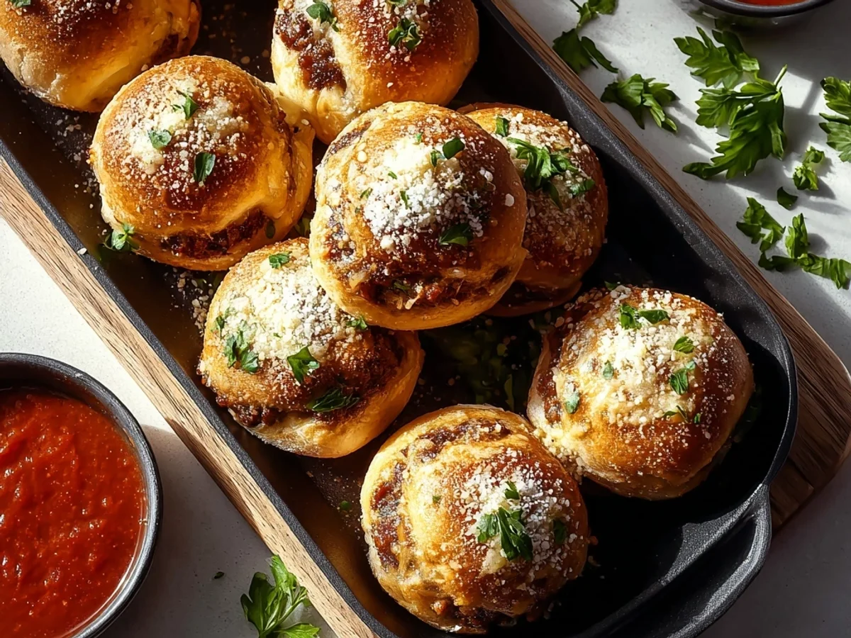 Hearty Garlic Parmesan Cheeseburger Bombs - Featured Image