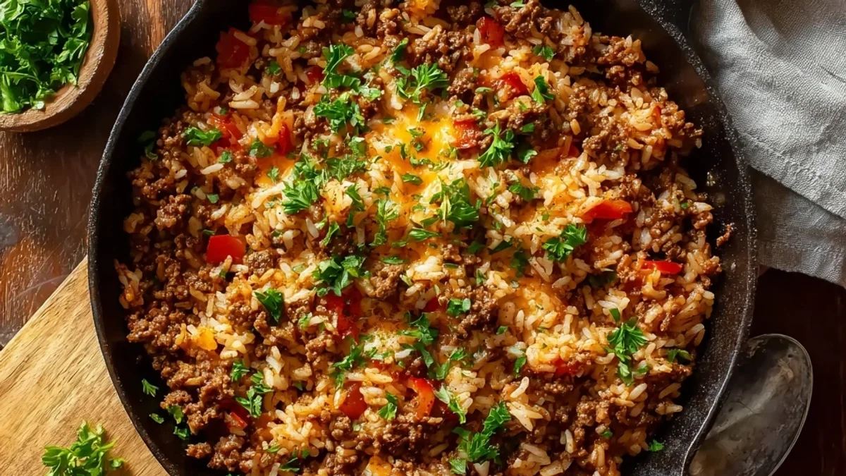 Hearty Ground Beef and Rice Skillet for Busy Weeknights