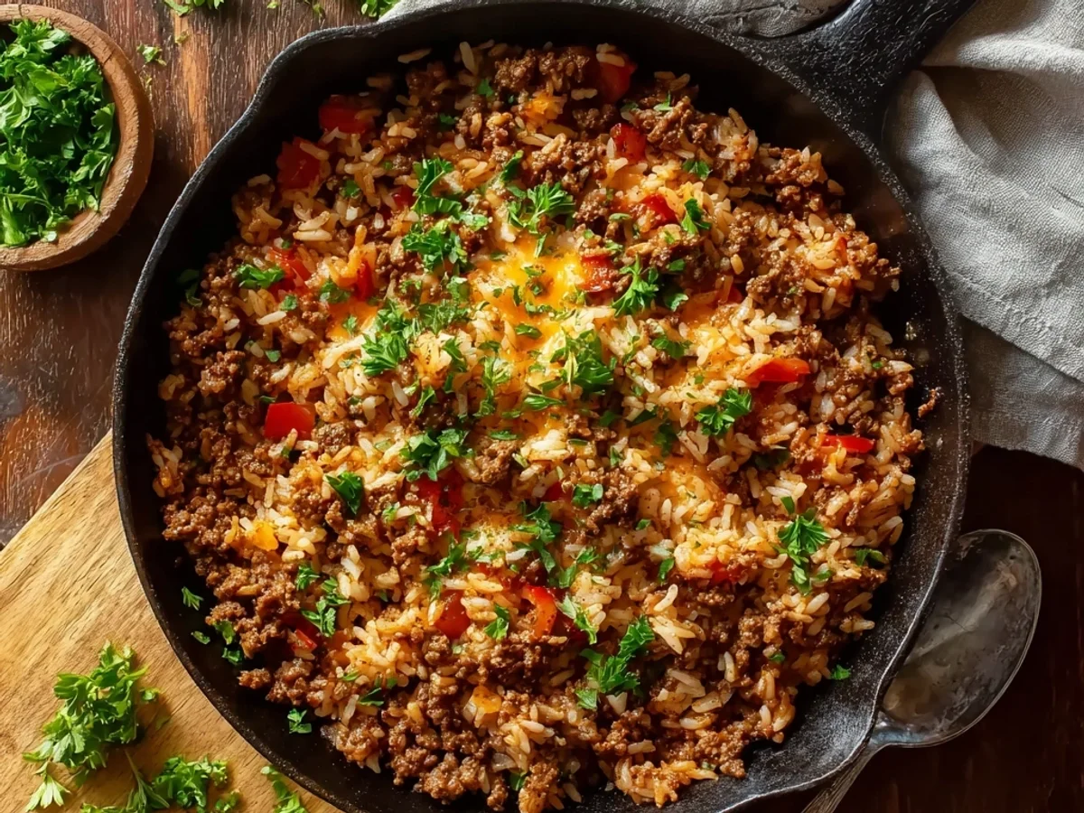 Hearty Ground Beef and Rice Skillet for Busy Weeknights - Featured Image