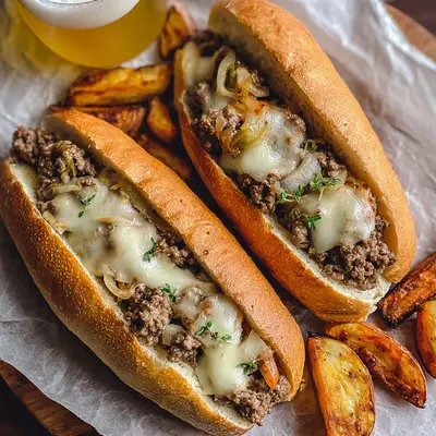Hearty Ground Beef Philly Cheesesteaks: Easy Skillet Meal