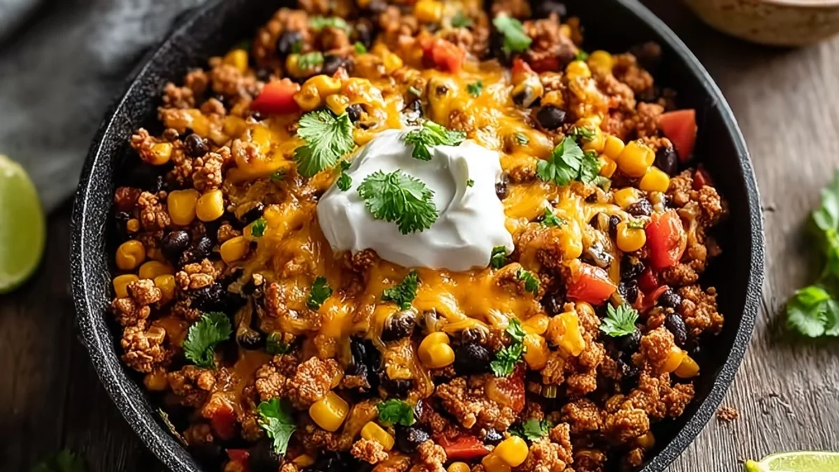 Hearty Ground Turkey Taco Skillet for Busy Nights