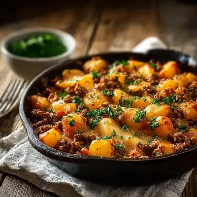 Hearty Hobo Casserole with Ground Beef Dinner
