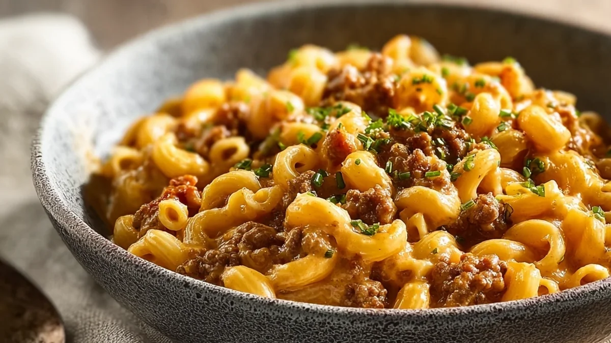 Hearty One Pot Cheeseburger Macaroni for Weeknights