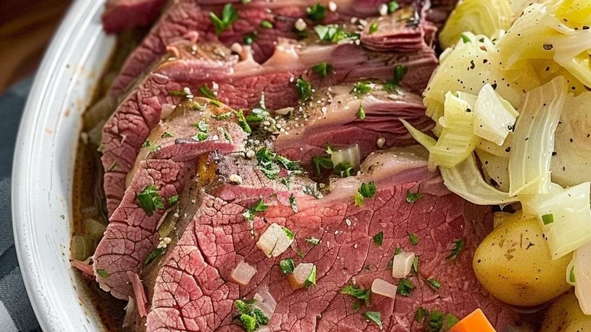 Hearty Slow Cooker Corned Beef and Cabbage Dinner