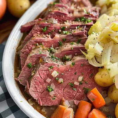 Hearty Slow Cooker Corned Beef and Cabbage Dinner