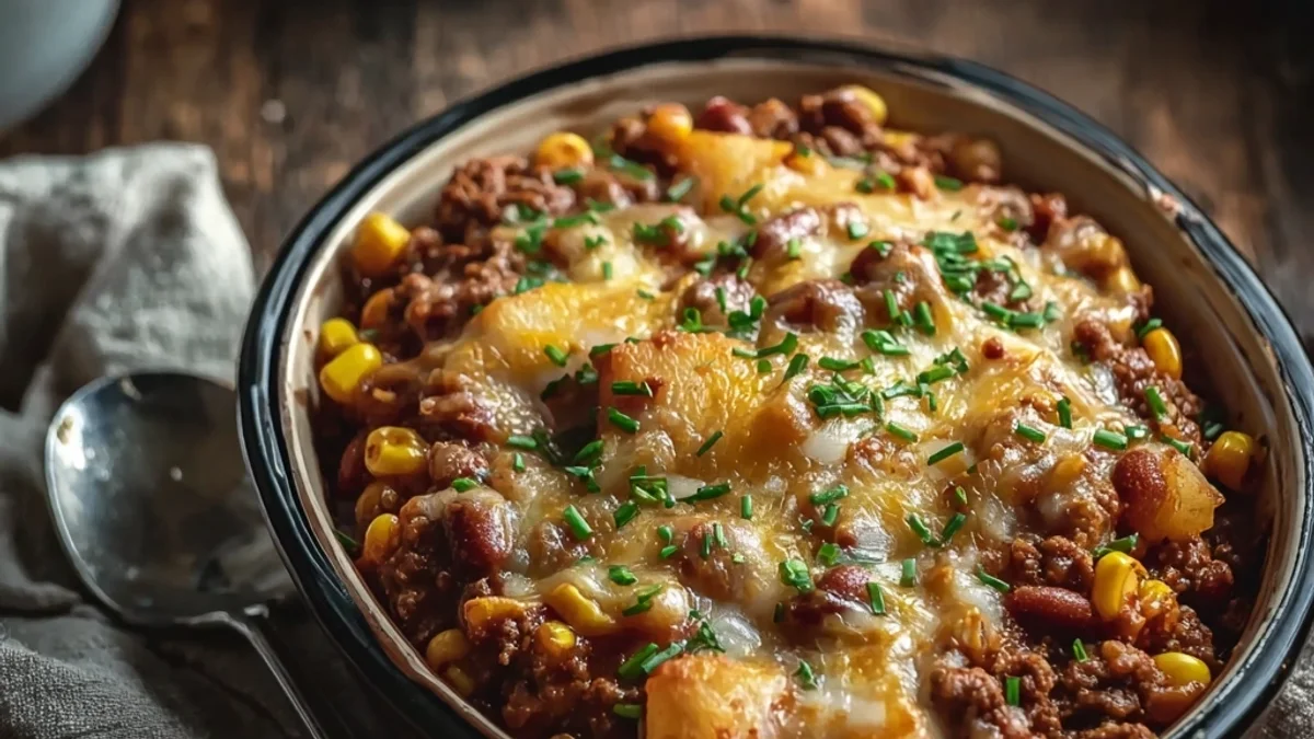 Hearty Slow Cooker Cowboy Casserole: Easy Weeknight Dinner