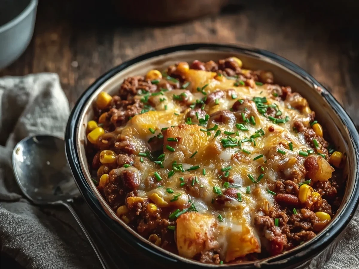 Hearty Slow Cooker Cowboy Casserole: Easy Weeknight Dinner - Featured Image