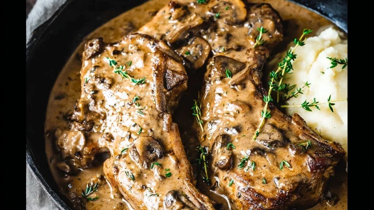 Hearty Smothered Lamb Chops with Savory Gravy