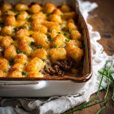Hearty Tater Tot Casserole with Ground Beef