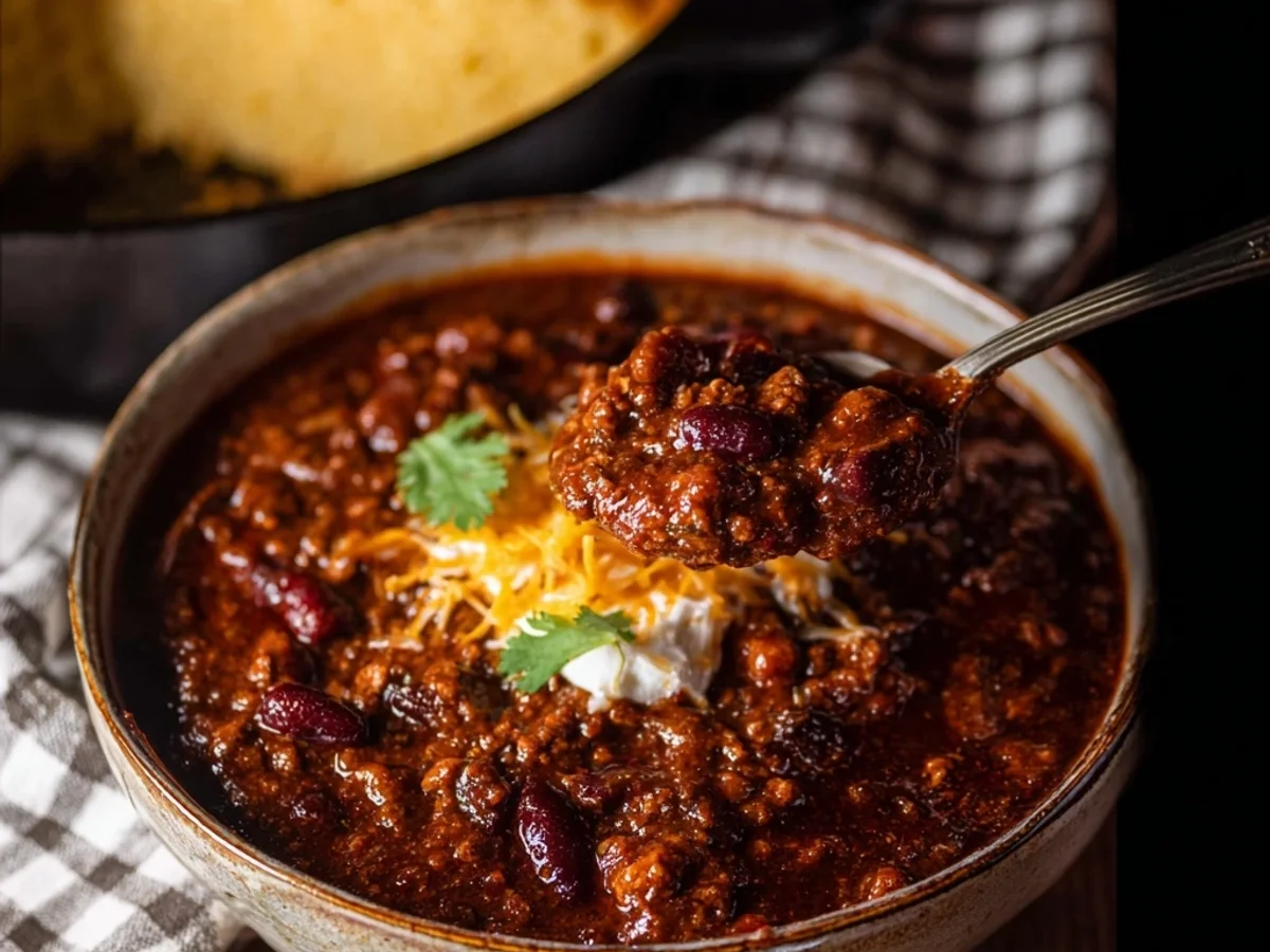 Hearty Three-Bean Chili Recipe (One Pot Wonder) - Featured Image