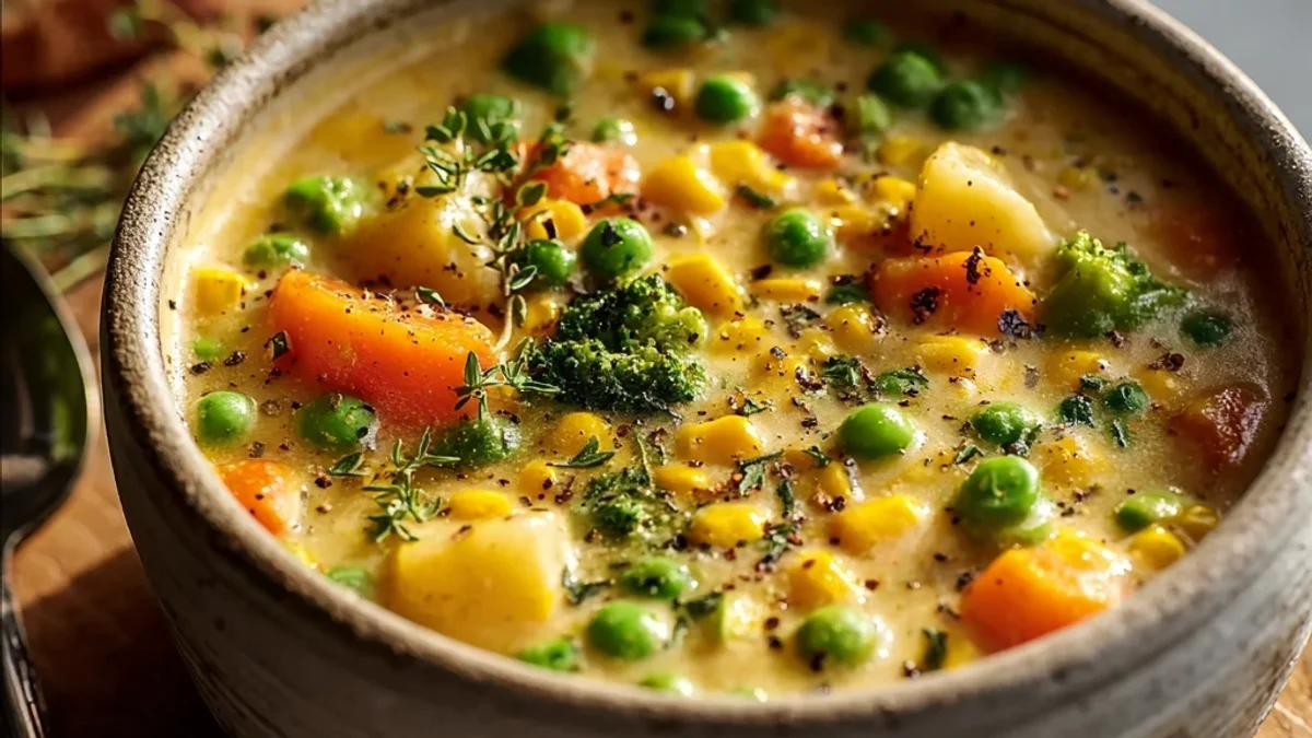 Hearty Veggie Pot Pie Soup: Creamy, Crust-Free Dinner