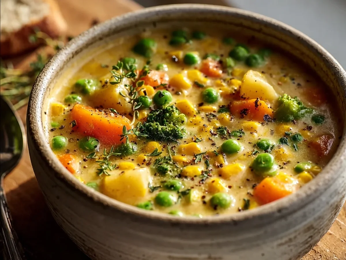 Hearty Veggie Pot Pie Soup: Creamy, Crust-Free Dinner - Featured Image