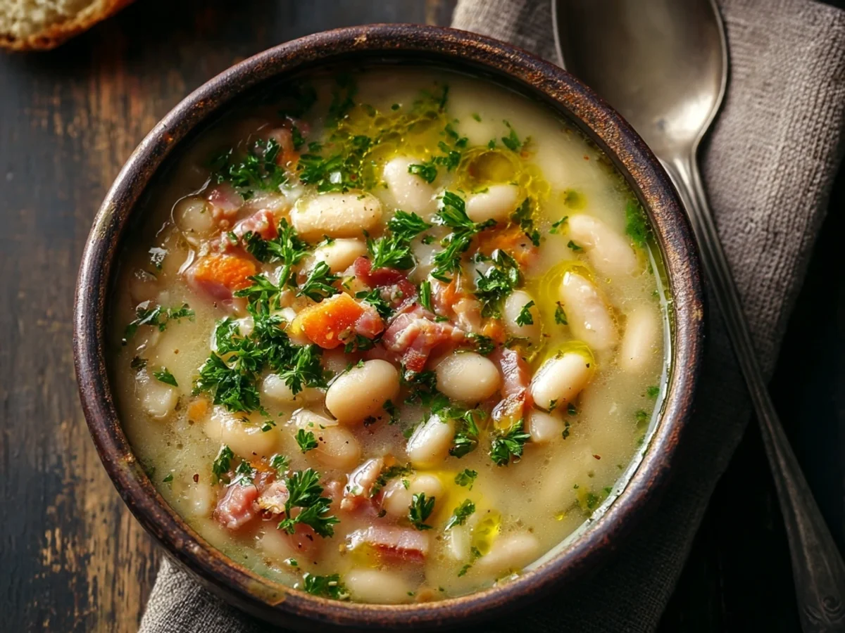 Hearty White Bean Soup with Turkey Ham - Featured Image