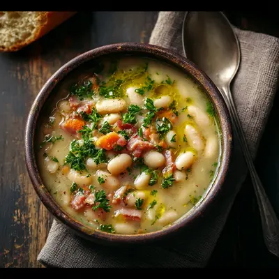 Hearty White Bean Soup with Turkey Ham