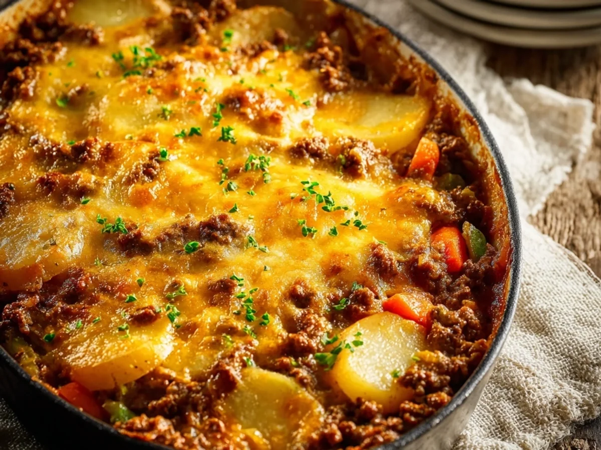 Homestyle Hearty Hobo Casserole with Ground Beef - Featured Image