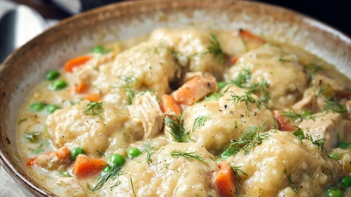 Homestyle Slow Cooker Chicken and Dumplings