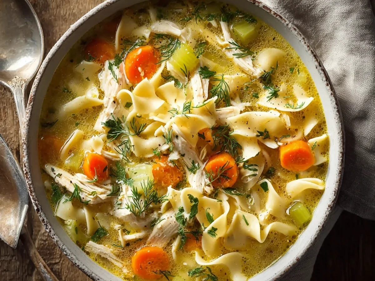 Homestyle Slow Cooker Chicken Noodle Soup - Featured Image