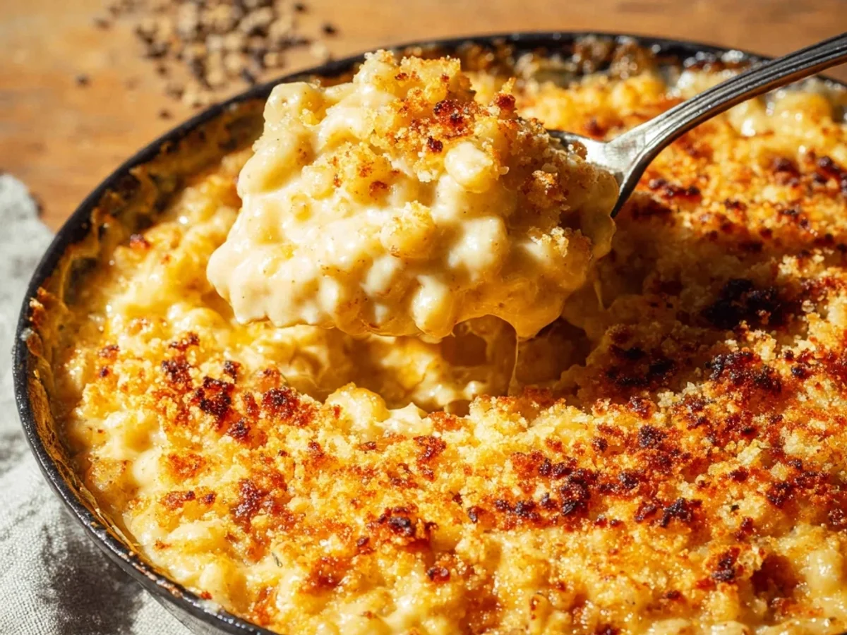 Homestyle Soul Food Baked Mac and Cheese - Featured Image