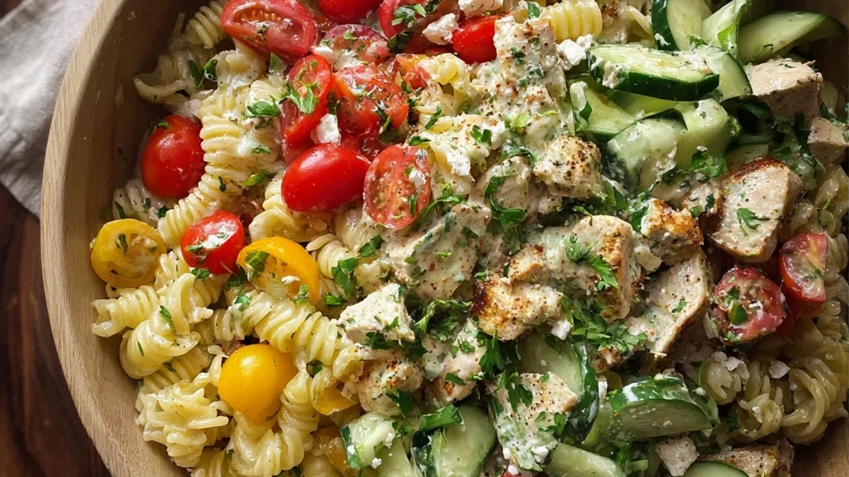 Lemon Herb Chicken Pasta Salad: Bright & Fresh