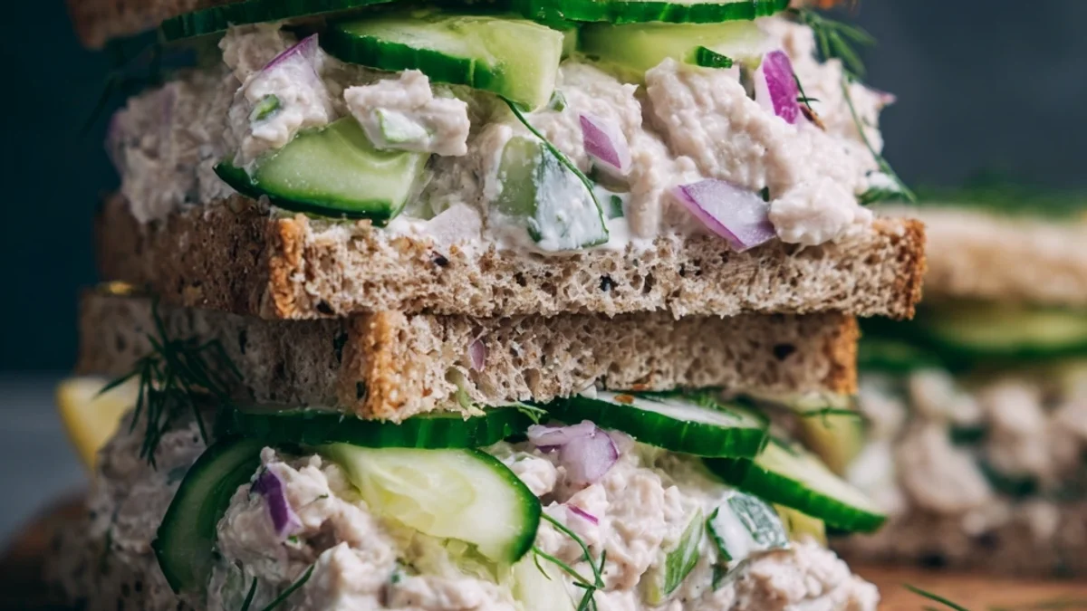 Light Healthy Cucumber Tuna Sandwiches: Quick & Flavorful