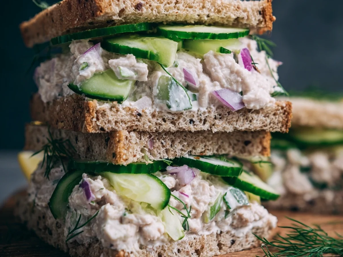 Light Healthy Cucumber Tuna Sandwiches: Quick & Flavorful - Featured Image