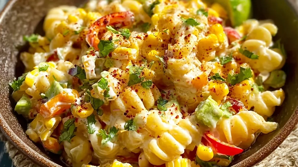 Mexican Street Corn Pasta Salad: Zesty Summer Bowl