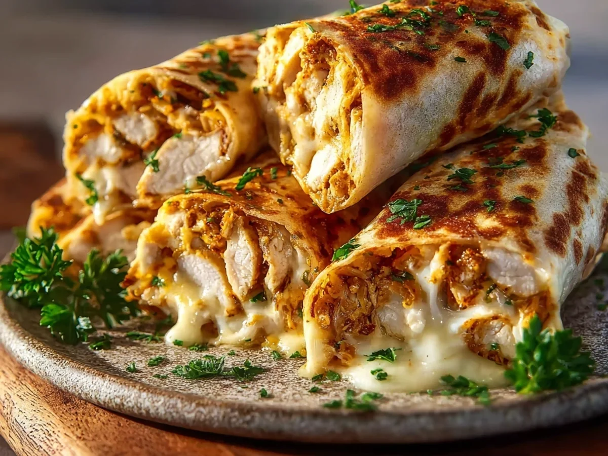 Ooey-Gooey Cheesy Garlic Chicken Wraps: Quick Weeknight Meal - Featured Image