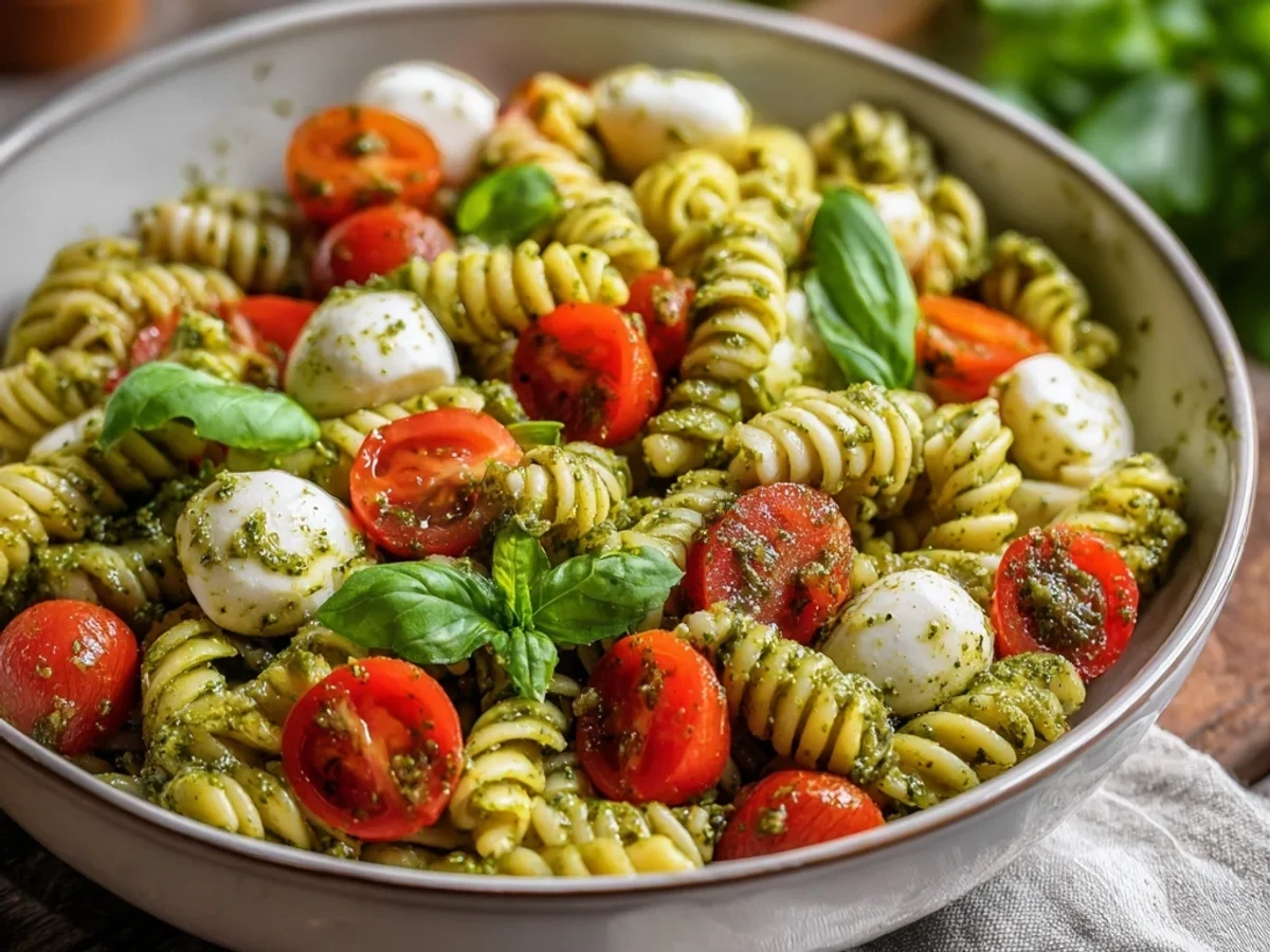 Pesto Caprese Pasta Salad: Fresh & Zesty Summer Meal - Featured Image