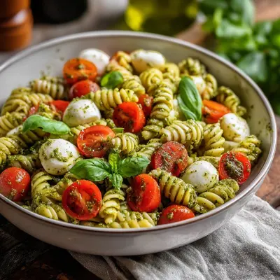 Pesto Caprese Pasta Salad: Fresh & Zesty Summer Meal