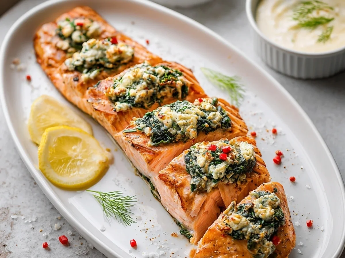 Quick 30-Minute Stuffed Salmon with Spinach & Feta - Featured Image