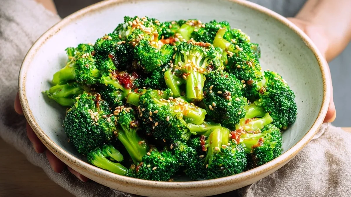 Quick Asian Broccoli Side Dish with Garlic Sesame