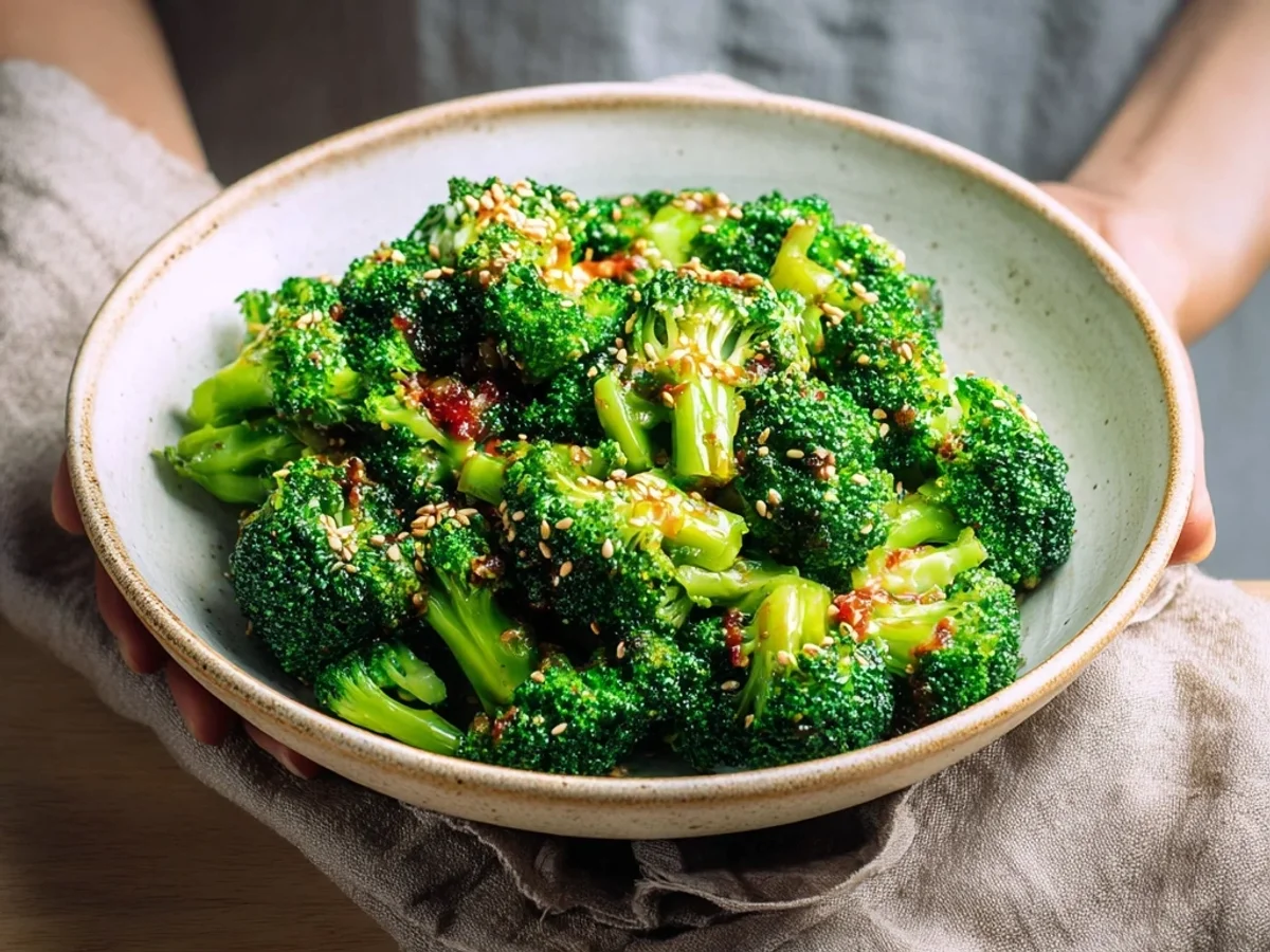 Quick Asian Broccoli Side Dish with Garlic Sesame - Featured Image