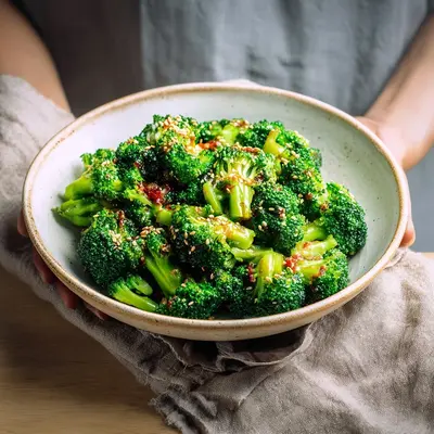 Quick Asian Broccoli Side Dish with Garlic Sesame