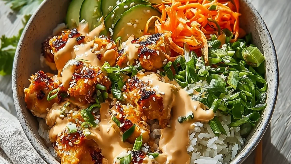 Quick Bang Bang Chicken Bowl: Tangy & Creamy