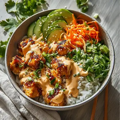 Quick Bang Bang Chicken Bowl: Tangy & Creamy