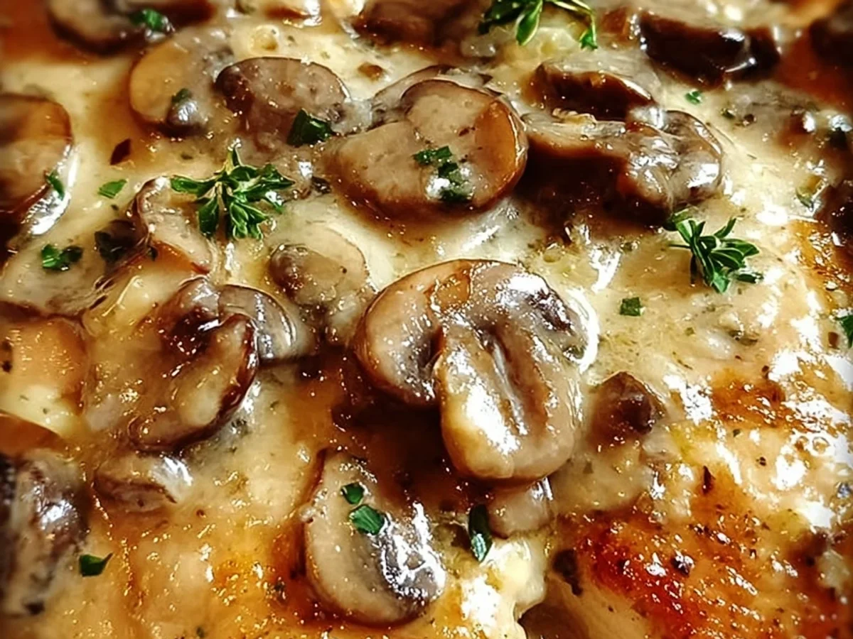 Quick Creamy Italian Mushroom Asiago Chicken Skillet - Featured Image
