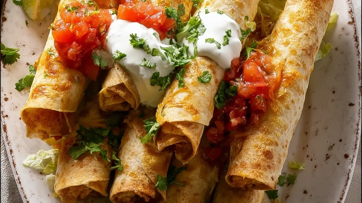 Quick Easy Chicken Flautas: Crispy Weeknight Dinner