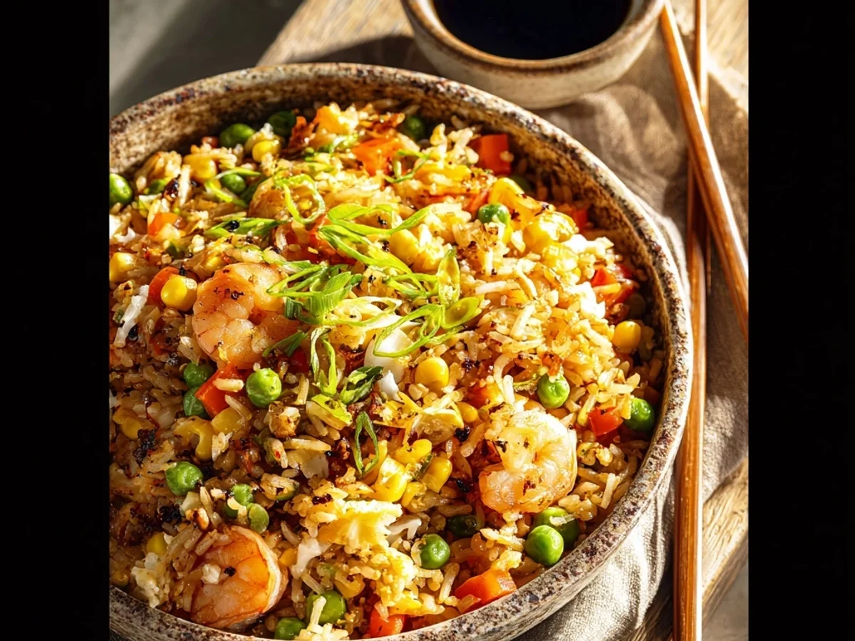 Quick Homestyle Easy Fried Rice Recipe - Featured Image