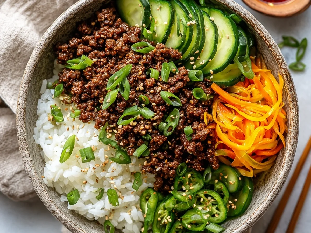 Quick Korean Ground Beef Bowl: Flavorful Weeknight Dinner - Featured Image