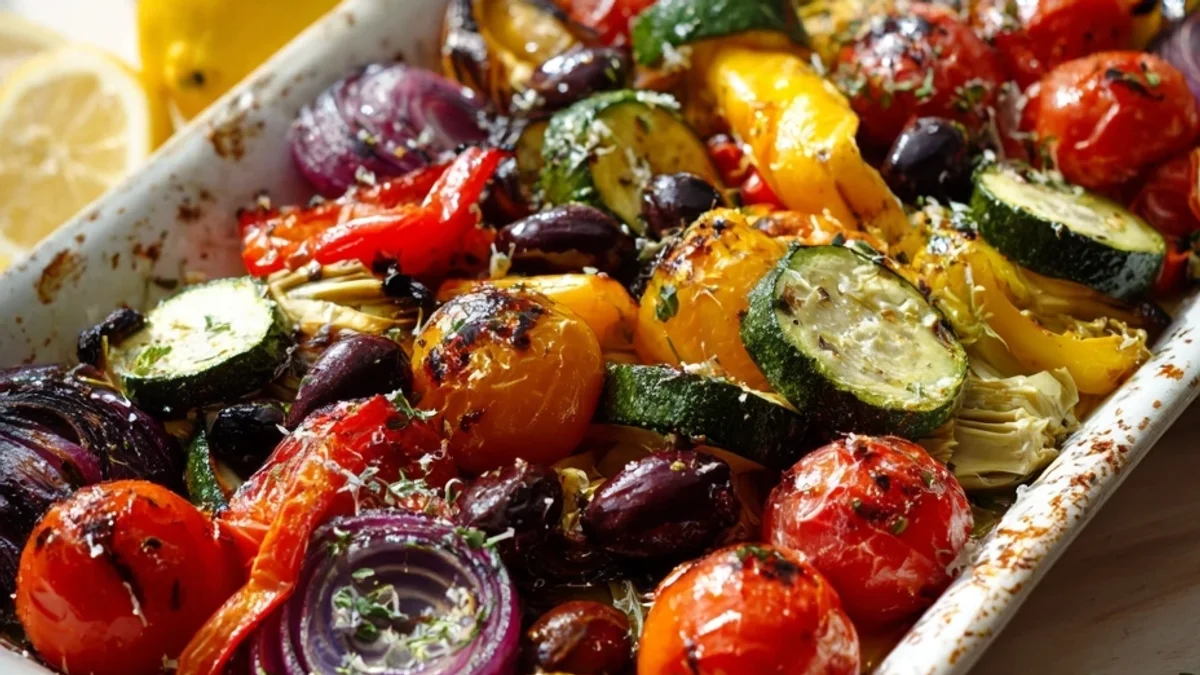 Quick One Pan Greek Vegetables: Roasted Medley Magic
