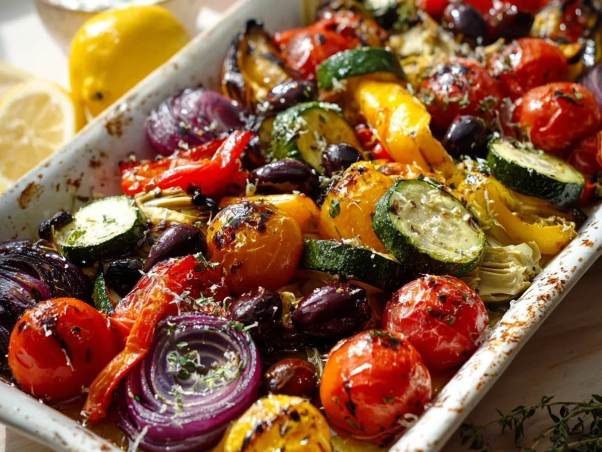 Quick One Pan Greek Vegetables: Roasted Medley Magic - Featured Image