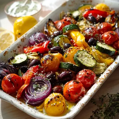 Quick One Pan Greek Vegetables: Roasted Medley Magic