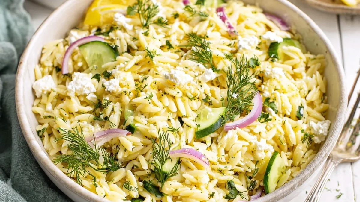 Refreshing Lemon Orzo Salad: A Bright & Easy Meal