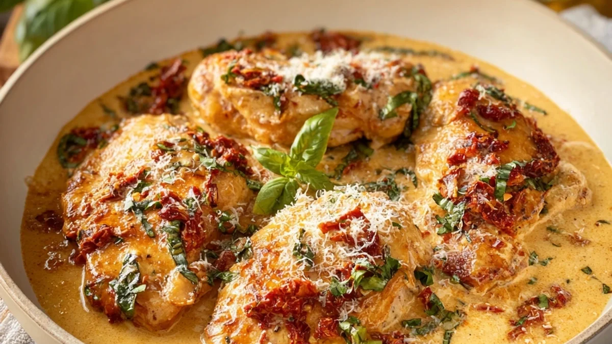 Rich Marry Me Chicken in Sun-Dried Tomato Cream Sauce